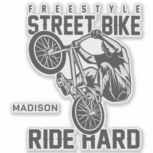 Aangepaste naam Straatfiets Sticker (Voorkant)
