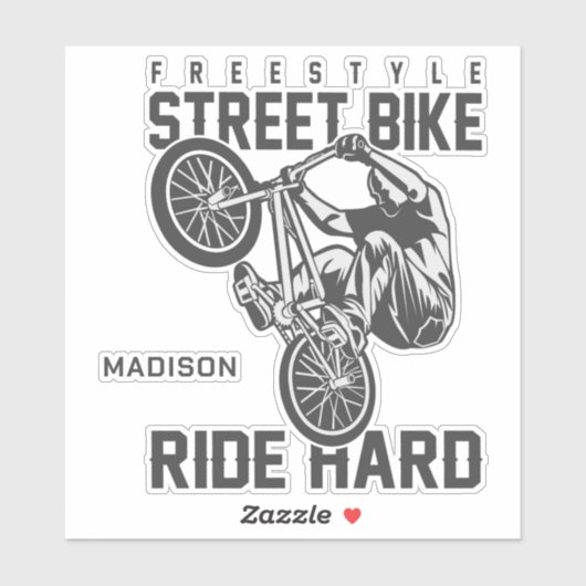 Aangepaste naam Straatfiets Sticker (Vel)