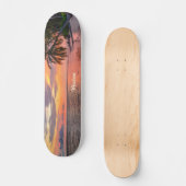 Aangepaste naam strand zonsondergang persoonlijk skateboard (Voorkant)