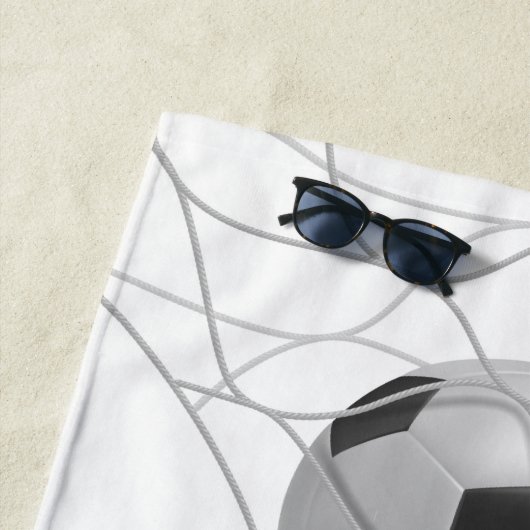 Aangepaste naam strandhanddoek Soccer Goals Strandlaken (In situ)