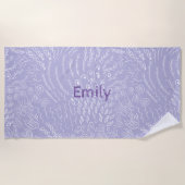 Aangepaste Naam Strandlaken –Zee Shell & Coral Pri (Voorkant)