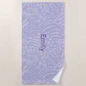 Aangepaste Naam Strandlaken –Zee Shell & Coral Pri (Voorkant)