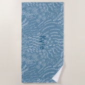 Aangepaste Naam Strandlaken –Zee Shell & Coral Pri (Voorkant)