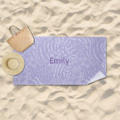 Aangepaste Naam Strandlaken –Zee Shell & Coral Pri