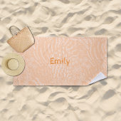 Aangepaste Naam Strandlaken –Zee Shell & Coral Pri