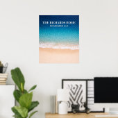 Aangepaste naam strandlijn poster (Thuiskantoor)