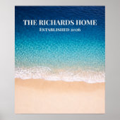 Aangepaste naam strandlijn poster (Voorkant)