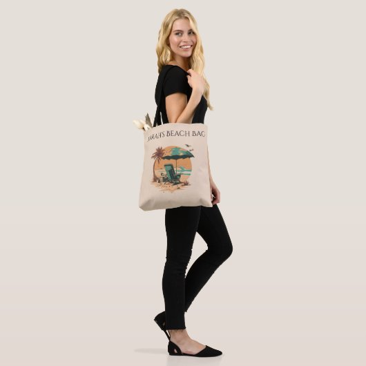 Aangepaste naam Strandtas, Canvas tas (Op model)