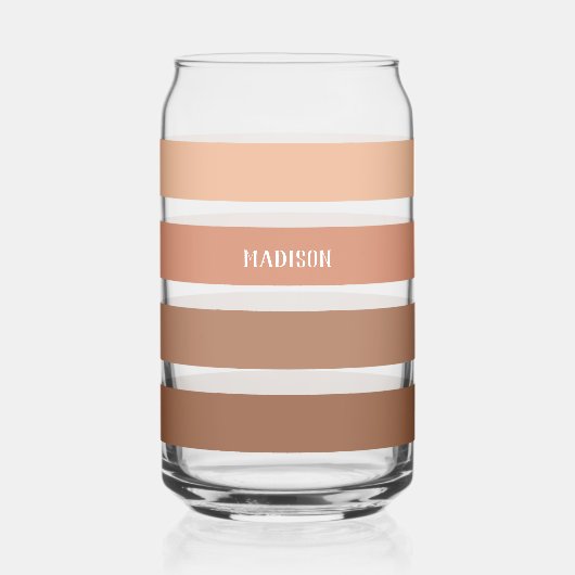 Aangepaste naam Strepen Patroon Blikvorm Glas (Voorkant)