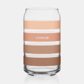 Aangepaste naam Strepen Patroon Blikvorm Glas (Achterkant)