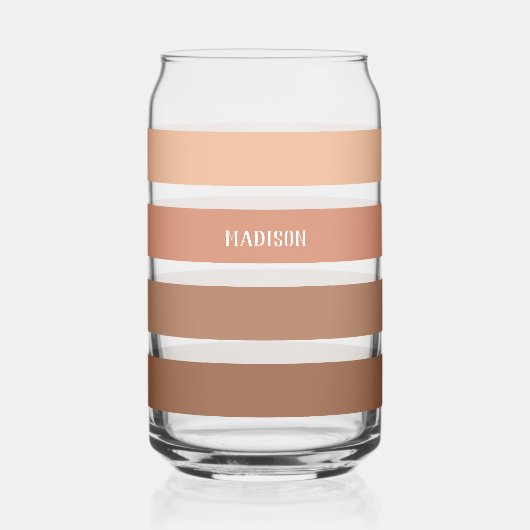 Aangepaste naam Strepen Patroon Blikvorm Glas (Achterkant)