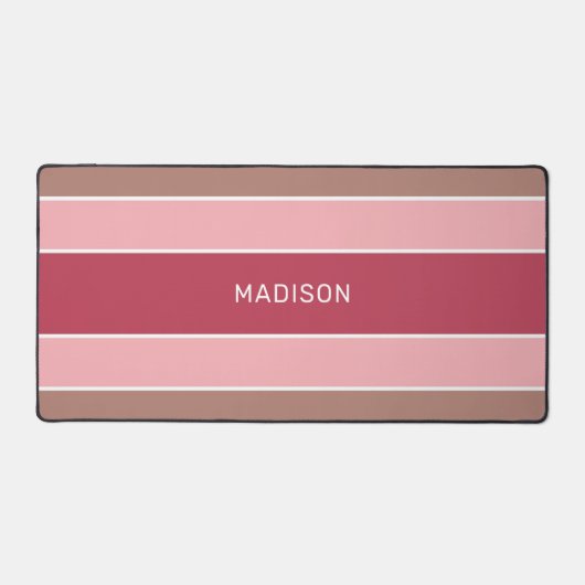 Aangepaste naam Strepen Patroon Bureaumat (Voorkant)
