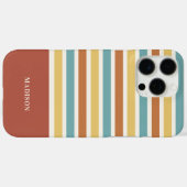 Aangepaste naam Strepen Patroon Case-Mate iPhone Case (Achterkant (horizontaal))