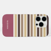 Aangepaste naam Strepen Patroon Case-Mate iPhone Case (Achterkant (horizontaal))