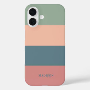 Aangepaste naam Strepen Patroon iPhone 16 Hoesje