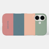 Aangepaste naam Strepen Patroon Case-Mate iPhone Case (Achterkant (horizontaal))