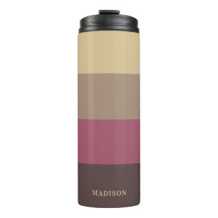 Aangepaste naam Strepen Patroon Thermosbeker