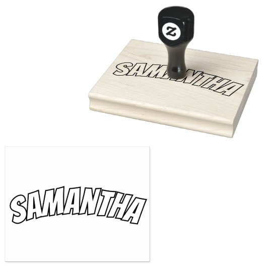 Aangepaste naam Stripboek Lettering Rubberstempel (Gestempeld)
