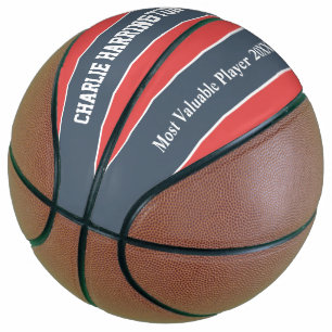 Aangepaste naam Stripes Pattern en tekstbasketbal Basketbal