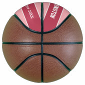 Aangepaste naam Stripes Pattern en tekstbasketbal Basketbal (Rechts)
