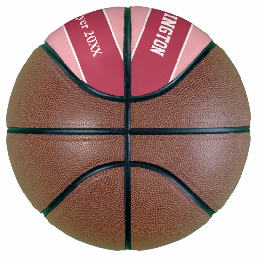 Aangepaste naam Stripes Pattern en tekstbasketbal Basketbal (Rechts)