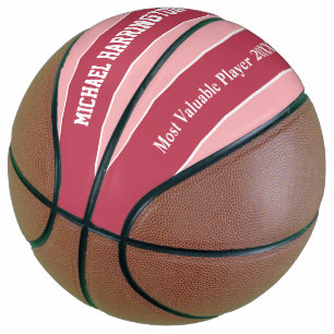 Aangepaste naam Stripes Pattern en tekstbasketbal Basketbal
