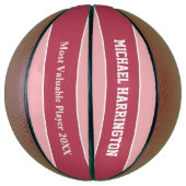 Aangepaste naam Stripes Pattern en tekstbasketbal Basketbal (Verticaal)