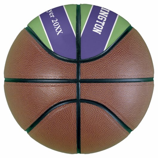 Aangepaste naam Stripes Pattern en tekstbasketbal Mini Basketbal (Rechts)