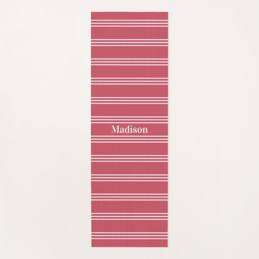 Aangepaste naam Stripes Pattern yoga mat (Voorkant)
