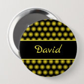 Aangepaste naam stripey Ball Pattern Ronde Button 4,0 Cm (Voorkant /achterkant)