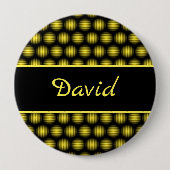 Aangepaste naam stripey Ball Pattern Ronde Button 4,0 Cm (Voorkant)