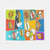 Aangepaste naam Strips Fleece Deken (Voorkant (Horizontaal))