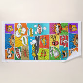 Aangepaste naam Strips Strandlaken (Voorkant)