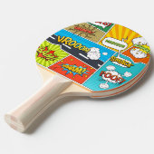 Aangepaste naam Strips Tafeltennisbatje (Voorkant Gekanteld)