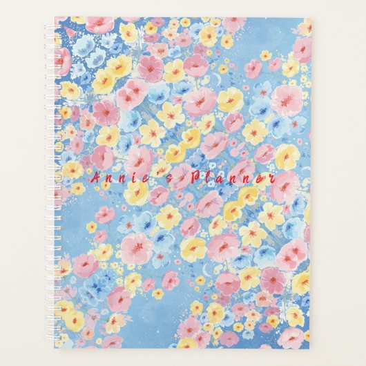 Aangepaste Naam Stylist Bloemenplanner Planner (Voorkant)