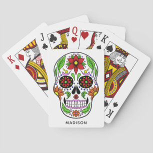 Aangepaste naam Sugar Skull speelkaarten