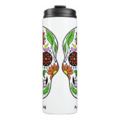 Aangepaste naam Sugar Skull tumbler Thermosbeker (Voorkant)