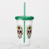 Aangepaste naam Sugar Skull tumblers Acryl Drinkbeker (Rechts)