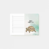 Aangepaste naam Sulcata-schildpad Checklistnotitie Post-it® Notes (Voorkant)