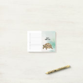 Aangepaste naam Sulcata-schildpad Checklistnotitie Post-it® Notes (Op bureau)