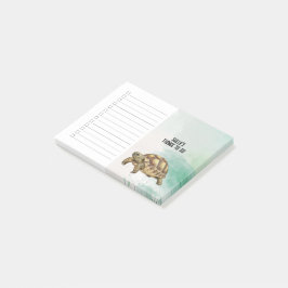 Aangepaste naam Sulcata-schildpad Checklistnotitie Post-it® Notes