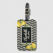 Aangepaste naam Summer Mediterranean Lemon Bagagelabel (Voorkant (verticaal))