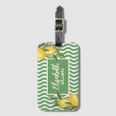 Aangepaste naam Summer Mediterranean Lemon Bagagelabel (Voorkant (verticaal))