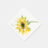 Aangepaste naam: Sunflower Cocktail Napkin Servet (Hoek)