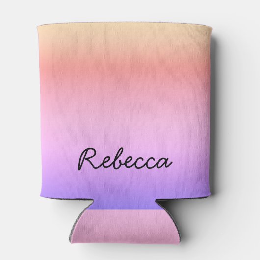 Aangepaste naam Sunset Ombré Gradient Blikjeskoeler (Achterkant)
