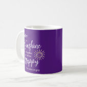 Aangepaste naam Sunshine Make Me Happy Bright Paar Koffiemok (Voorkant links)