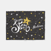 Aangepaste naam Superstar Fleece Deken (Voorkant (Horizontaal))