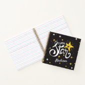 Aangepaste naam Superstar Notitieboek (Binnen)