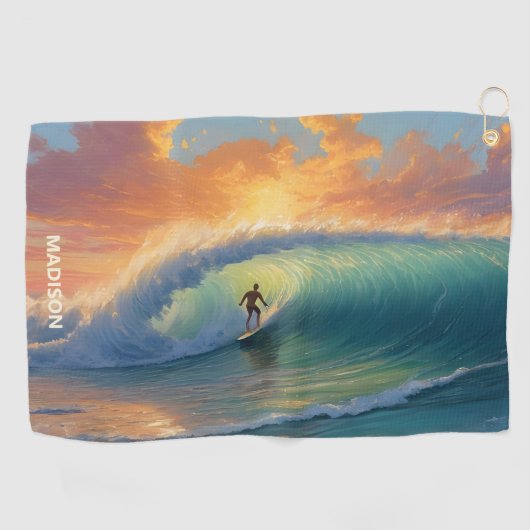 Aangepaste naam Surfen Golfhanddoek (Horizontaal)