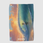 Aangepaste naam Surfen Golfhanddoek (Voorkant)